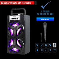 Salon Bluetoot Aktif Super Bass Gratis Mic Karaoke Full Bass - Speaker Portable Extra Bass Termurah