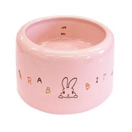 MARUKAN 愛兔 寵貂 龍貓 天竺鼠 小動物陶瓷食盆 水碗 飼料盆 ES-15（φ140×H80mm）圓型加高水碗