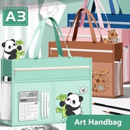 ANDIN A3 Tutorial Bag, Canvas A3 Canvas Art Bag, Durable Plus Size Waterproof Zipper Design File Bag