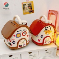 EMERAY House Piggy Bank, With Key Lock Portable Money Box, To Save Large Capacity Saving Money Box