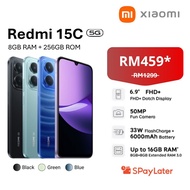 🔥Redmi 15C 5G 8GB RAM + 256GB ROM | 6.9" HD+ 120Hz | 50MP Camera | 6000mAh | 33W Fast Charging