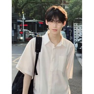 Summer Dress High-End Graduation Answer Debate Summer Short-Sleeved White Shirt Men Women Thin Small