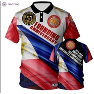 The flying flag of the Philippines and the 51st anniversary AKP BROTHERHOOD logo, newly designed to 