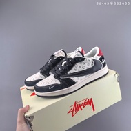 Air Jordan AJ1 Leather Classic Retro Style Durable Low cut Men's and Women's Shoes