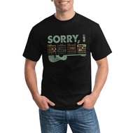 Sorry I-Dgaf Funny Hidden Message Guitar Chords For Lover Trendy Plus Size Cotton T Shirt With Relax