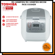 TOSHIBA 1.0L/1.8L MICOM RICE COOKER, RC-10NMFEIS / RC-18NMFEIS ,White