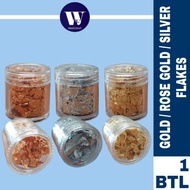 EDIBLE GOLD FLAKES | ROSE GOLD FLAKES | SILVER FLAKES | CAKE DECO