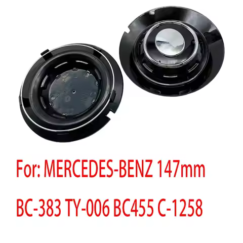 1PCS for Mercedes Benz Wheel Cap BC383 147mm BC-383 TY-006 BC455 C-1258 Gloss Black,