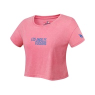 Fanatics MLB Los Angeles Dodgers Women's Short-Sleeved Top Pink Short Version Short T Dodgers Dodger