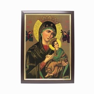 Wood Framed Picture - Mother of Perpetual Help A4