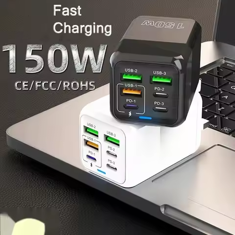 150W Adapter Fast Charger USB Type C PD 6A Cable Fast Charging Quick Charge 3.0 For IPhone Samsung O