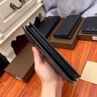 BV Suit Clip Plaid Woven Men's Wallet Wallet Men's Bag, Long Wallets Are All Actual Shooting Gift Bo