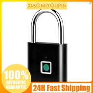 Smart Fingerprint Padlock Rechargeable Keyless 10 Fingerprints Morse Code Emergency Unlocking Easy Operation IP56 Waterproof Anti-theft Security Padlock Door Luggage Backpack Lock