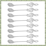 (C Z G L) 8Pcs Cute Music Theme Tea Stirring Spoon Coffee Spoon Stainless Steel Note Shape Small Ice