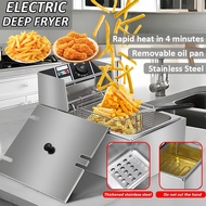 304 multifunction electric fryer Deep Fryer Electric Pan With Strainer Electric Deep Frying Pan