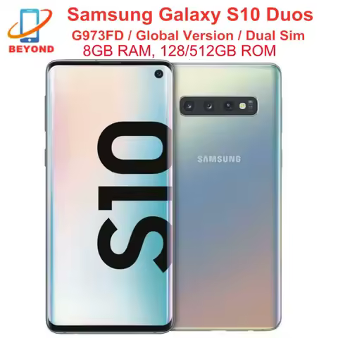 Samsung Galaxy S10 Duos G973FD Dual Sim 8GB RAM 128/512GB ROM 6.1" Octa Core Global Version NFC 4G L