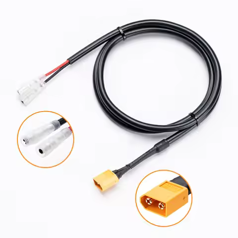 96cm Battery Connector Cable E-Bike Big Bullet to XT60 adaptor male /Female Connector for BAFANG Mid