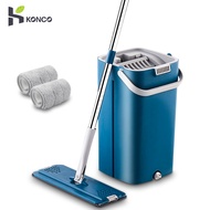 Konco Upgrade Cleaning Mop Kitchen Cleaner Hands wash Free 360 Rotating Flat Mops with Bucket