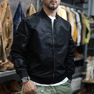 อินเทรนด์ Ma1 Pilot เสื้อแจ็คเก็ต เสื้อโค้ท ผู้ชาย ผ้าฝ้าย ชุดเบสบอล ฤดูใบไม้ผลิ ฤดูใบไม้ร่วง บาง ลำ