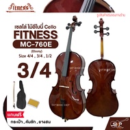 เซลโล่ ไม้อีโบนี่ (ขนาด 4/4  3/4  1/2) Cello FITNESS MC-760E (Ebony) แถมฟรีกระเป๋า  คันชัก  ยางสน