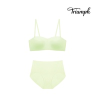Triumph Set. เซ็ตคู่เสื้อชั้นใน+กางเกงชั้นใน เสื้อชั้นในไม่มีโครง รุ่น Tri-zone HPD สีเขียว + Tri-zo
