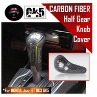 Honda Jazz/Fit GK GK3 GK5 Car Gear Shift Knob TOP Cover Shifter Handle Carbon Fiber Decor Accessorie