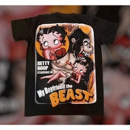 การ์ตูนแฟชั่น เสื้อยืดการ์ตูน เบ็ตตี้ บู๊พ (Betty Boop) สไตล์วินเทจ ผ้าฝอก S-5XL