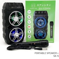 SPEAKER BLUETOOTH KARAOKE SX-2006 BONUS MIC / SPEAKER MULTIMEDIA SX 2006 BISA BUAT KARAOKEAN