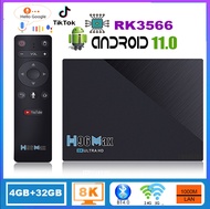2021 New H96 Max Android11.0 TV Box RockChip RK3566 QuadCore 2.4G&amp;5G Wifi BT4.0 8K HD VP9 HDR 1000M LAN 4G/8G 32G/64G Smart Media Player Google Voice Assistant for Youtube Tik Tok