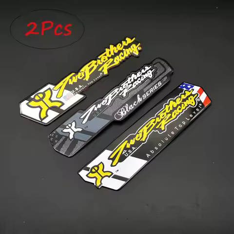 Motorcycle 2pcs Exhaust Pipes Decal Sticker 3D Heat-resistant Muffler Decals Two Brothers Racing Sti
