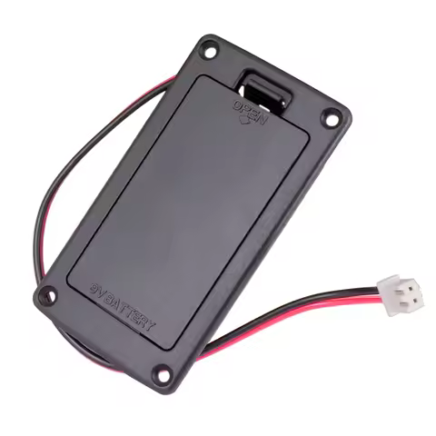 9V Guitar Pickup Battery Box with Cable Contacts Parts Battery Holder Case Cover Lightweight Portabl