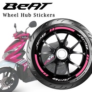 For 14'' Honda Beat fi v2 Reflective Motorcycle Wheel Hub Stickers Motor Bike Accessories Scooter Rim Strips Decal