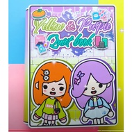 Toca Life World Quiet Book Toca Boca yellow and purple handmade book cloth book peper doll book mura