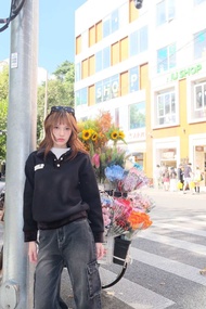 OAKLAND (BROWN/WHITE/BLACK)SWEATER เสื้อสเวตเตอร์ผู้หญิง