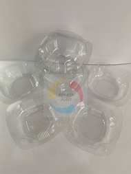 MIKA BURGER/MIKA BULAT/MIKA BENTO BULAT/TEMPAT BURGER PLASTIK.MIKA KUE PLASTIK 1 PAK ISI 50 PCS