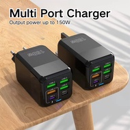150W Fast Charger 2PD 4USB Type C Power Adapter Micro Flash 5V Charger 150W 充电器