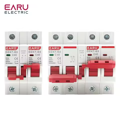 1P+1P 2P+2P MTS AC Dual Power Manual Transfer Interlock Circuit Breaker Din Rail Isolating Discounne