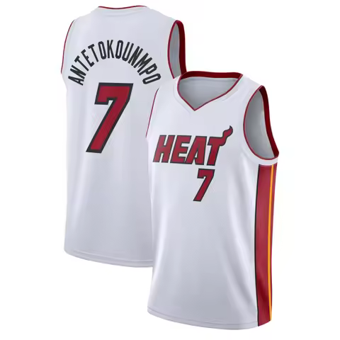 Men's Women's Oversized Heat Antetokounmpo #7 Basketball Jersey Sleeveless Mesh Fan Athletic Tank To