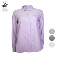 BHPC BHS356-1 Women Kemeja Wanita Cotton Lengan Panjang | Office Shirt Casual Formal Straight Fit S-