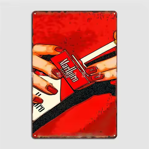 Vintage Malboro Poster Metal Sign Club Home Pub Garage Design Plates Tin Sign Posters