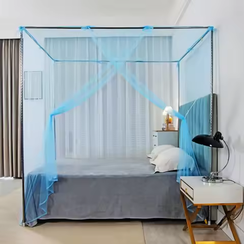 4 Corners Mosquito Net Princess Lace Poster Bedding Canopy Netting Bedding Home Decor