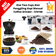 One Two Cups Alat Penggiling Kopi Manual Coffee Grinder - CF4146 / Penggiling Kopi Biji / Penggiling Kopi Mini / Penggiling Kopi Kecil / Mesin Penggiling Kopi Bubuk / Penggiling Kopi Manual / Gilingan Kopi Manual / Alat Giling Biji Kopi