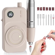 Portable Nail Drill Electric File: 35000RPM Professional Rechargeable Nail E File Machine,for Acryli