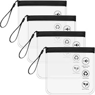 Pack of 3 1L Aeroplane Liquid Bags, Transparent Aeroplane Bag Liquids, 20 x 20 cm, Airport Security 