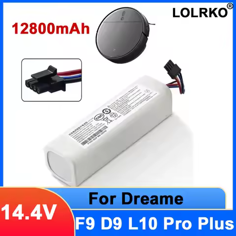 14.4V 12800mAh Li-Ion Replacement Battery for Dreame D9 F9 L10, D9 Pro, D9 MAX, D10 Plus, D10s, L10s