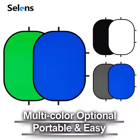 Photography Background Panel Portable Chromakey Green Blue Screen with Carry Bag Chromakey Backdrop 