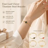 Four-Leaf Clover Reversible Bracelet Good Luck Charm Four-Leaf Clover Bracelet No Fade Bracelet