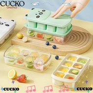 CUCKO Ice Cube Mold, 8 Cubes Each with Lid Ice Cube Trays,  Mini Easy Release Freezer Storage Box Ki