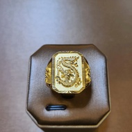 22k / 916 Gold Gents Dragon with Huat Word Ring by Best Gold Shop