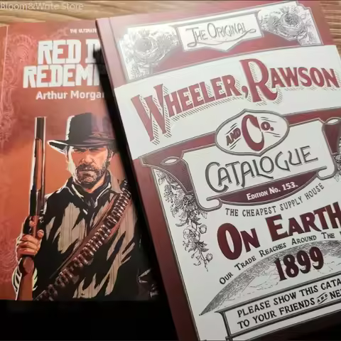 Red Dead Redemption 2 Arthur Morgan Journal Collection Game Manual Treasure Map Full Set RDR2 Game M